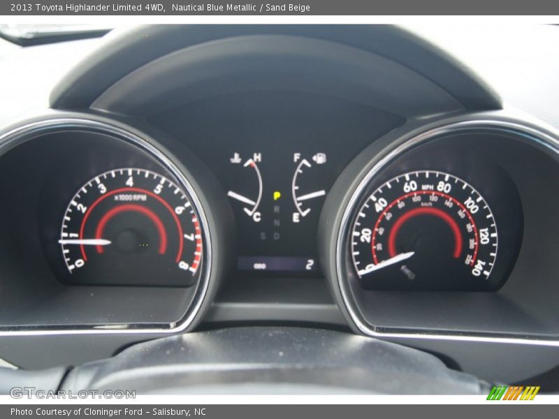 Nautical Blue Metallic / Sand Beige 2013 Toyota Highlander Limited 4WD