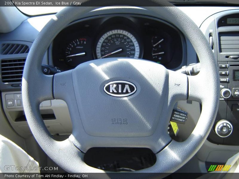 Ice Blue / Gray 2007 Kia Spectra EX Sedan