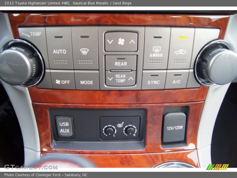 Nautical Blue Metallic / Sand Beige 2013 Toyota Highlander Limited 4WD