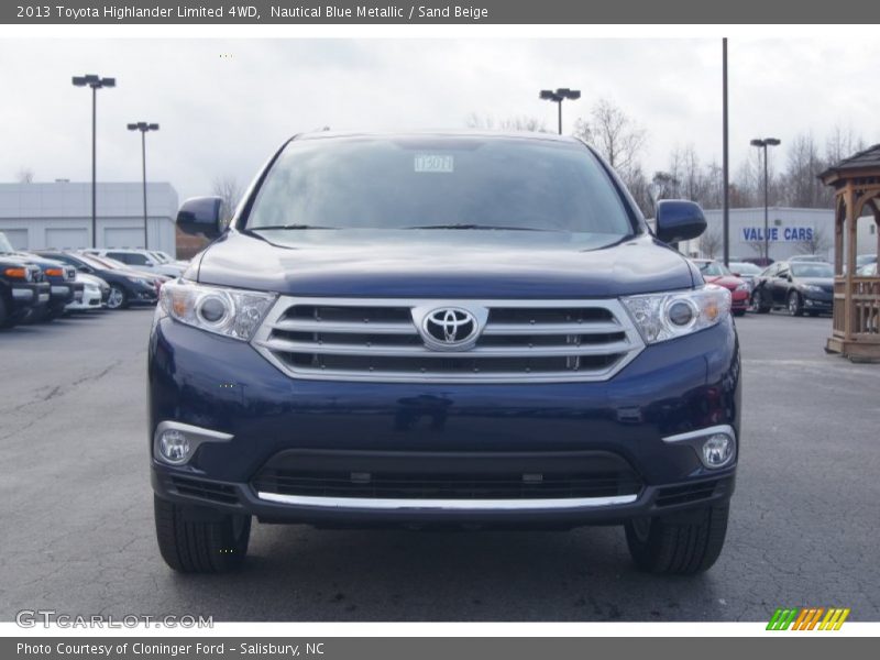 Nautical Blue Metallic / Sand Beige 2013 Toyota Highlander Limited 4WD