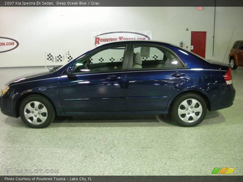 Deep Ocean Blue / Gray 2007 Kia Spectra EX Sedan