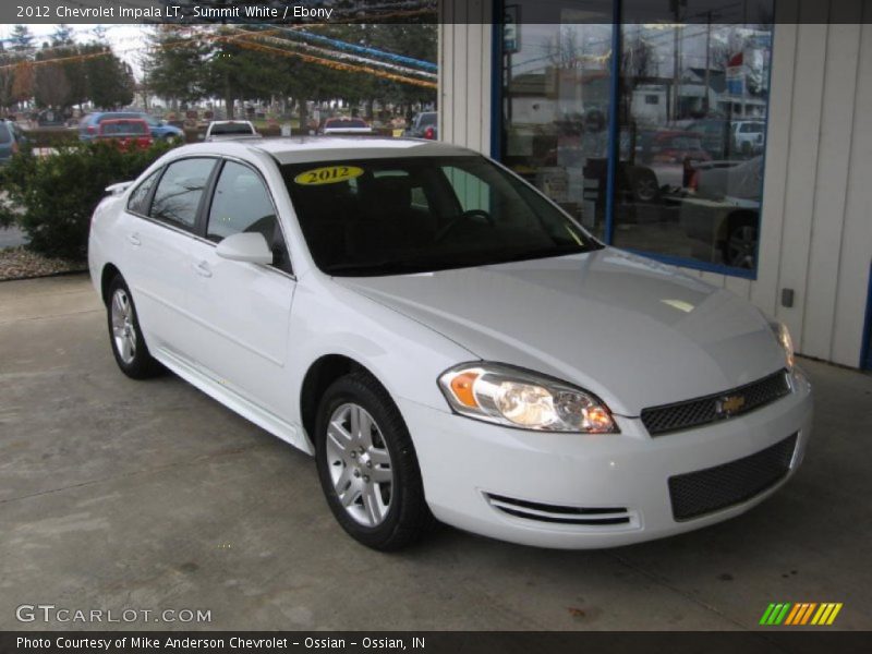 Summit White / Ebony 2012 Chevrolet Impala LT