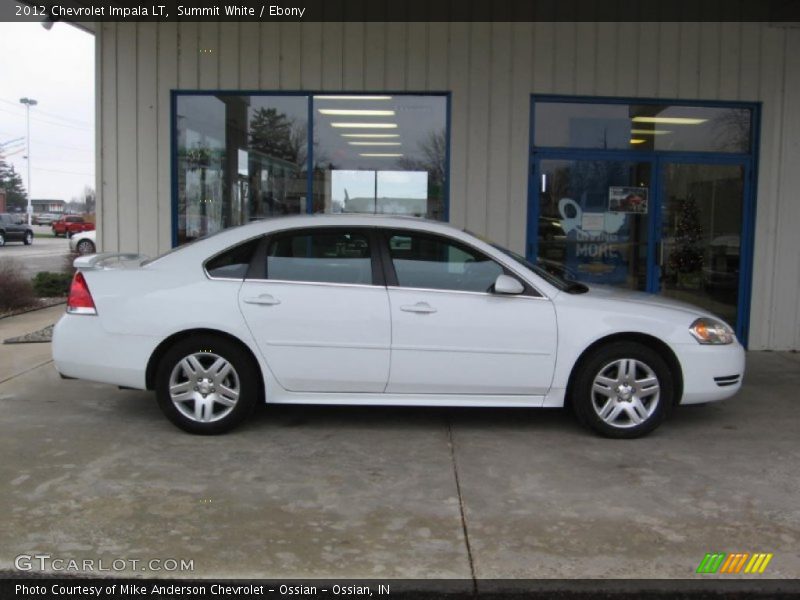 Summit White / Ebony 2012 Chevrolet Impala LT