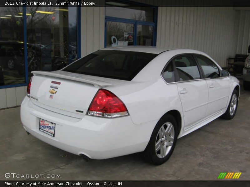 Summit White / Ebony 2012 Chevrolet Impala LT