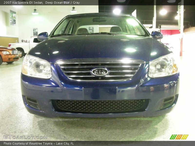 Deep Ocean Blue / Gray 2007 Kia Spectra EX Sedan
