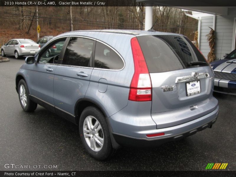 Glacier Blue Metallic / Gray 2010 Honda CR-V EX-L AWD