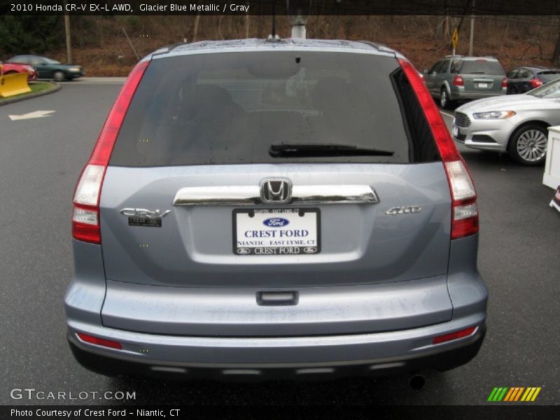 Glacier Blue Metallic / Gray 2010 Honda CR-V EX-L AWD