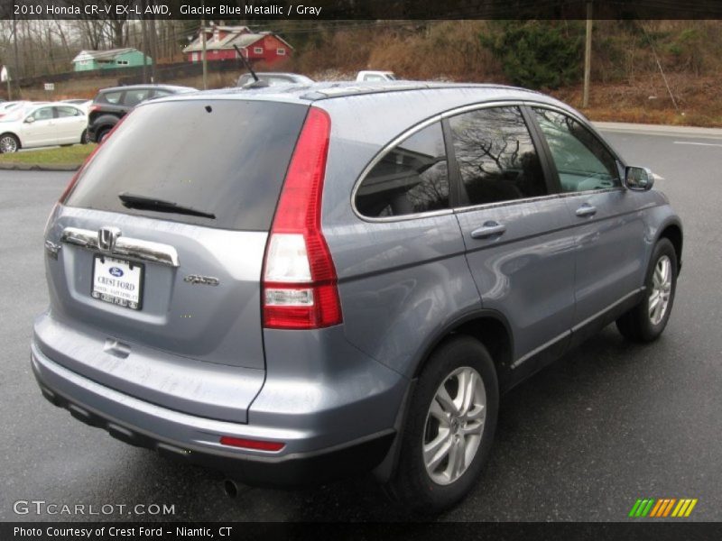 Glacier Blue Metallic / Gray 2010 Honda CR-V EX-L AWD