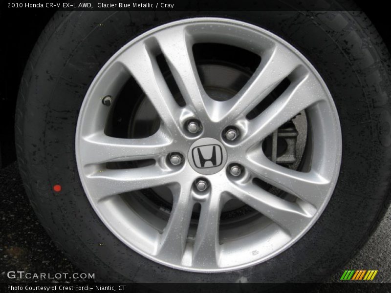 Glacier Blue Metallic / Gray 2010 Honda CR-V EX-L AWD