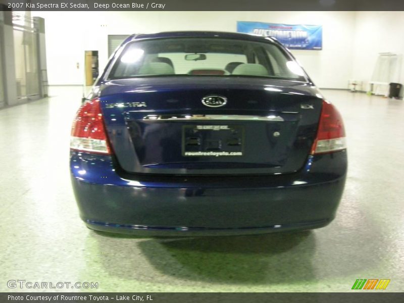 Deep Ocean Blue / Gray 2007 Kia Spectra EX Sedan
