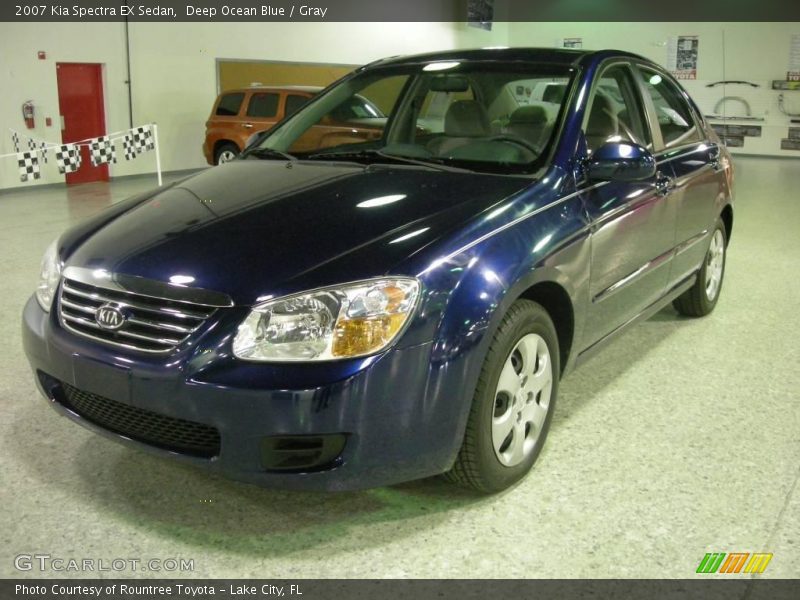 Deep Ocean Blue / Gray 2007 Kia Spectra EX Sedan