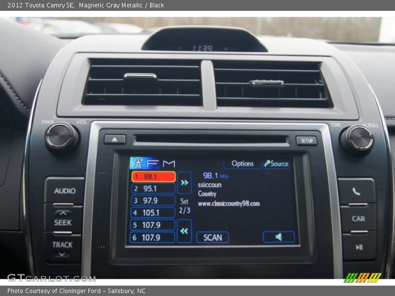 Magnetic Gray Metallic / Black 2012 Toyota Camry SE