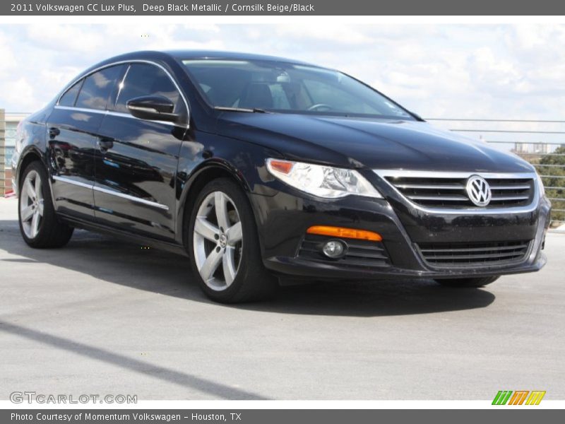Deep Black Metallic / Cornsilk Beige/Black 2011 Volkswagen CC Lux Plus