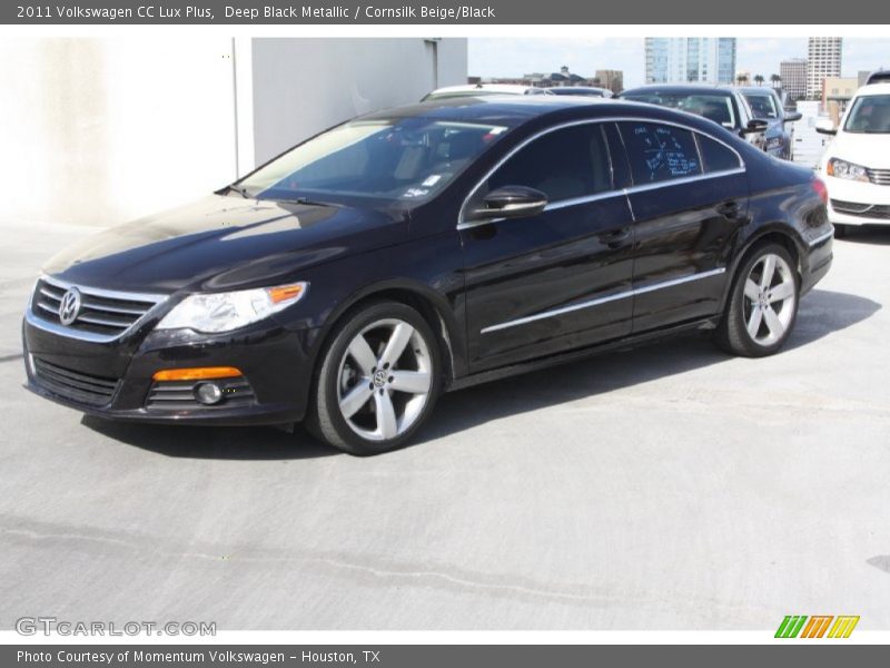 Deep Black Metallic / Cornsilk Beige/Black 2011 Volkswagen CC Lux Plus