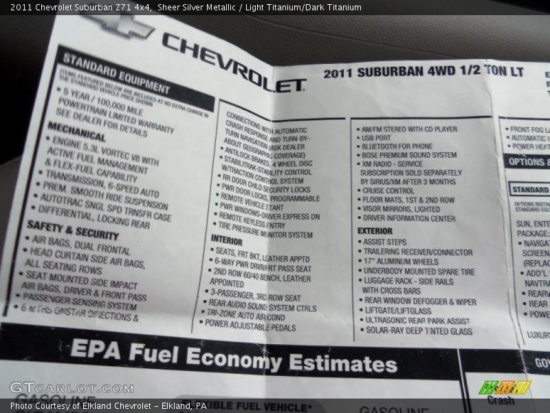 Sheer Silver Metallic / Light Titanium/Dark Titanium 2011 Chevrolet Suburban Z71 4x4