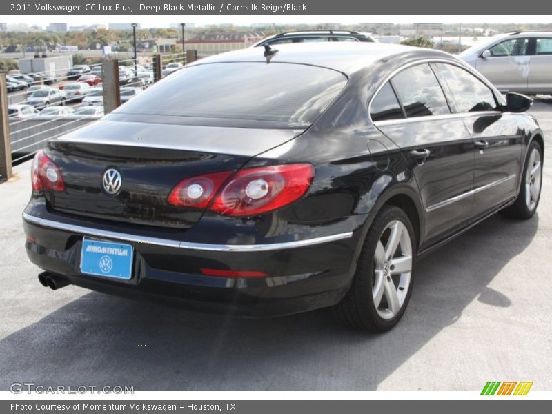 Deep Black Metallic / Cornsilk Beige/Black 2011 Volkswagen CC Lux Plus