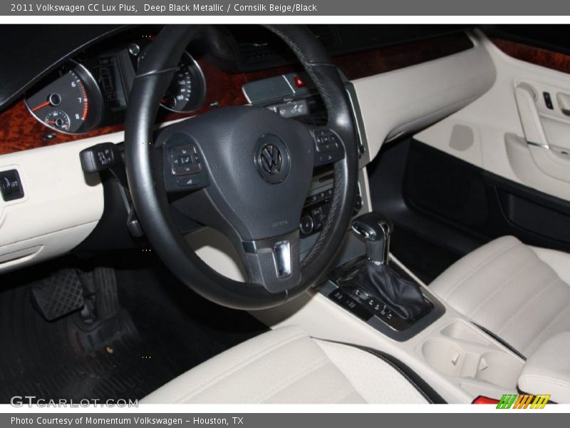 Deep Black Metallic / Cornsilk Beige/Black 2011 Volkswagen CC Lux Plus