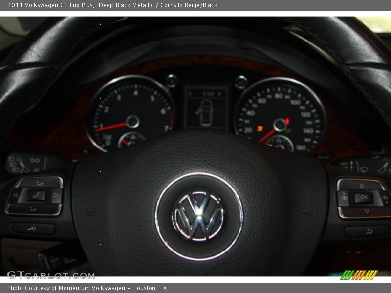 Deep Black Metallic / Cornsilk Beige/Black 2011 Volkswagen CC Lux Plus