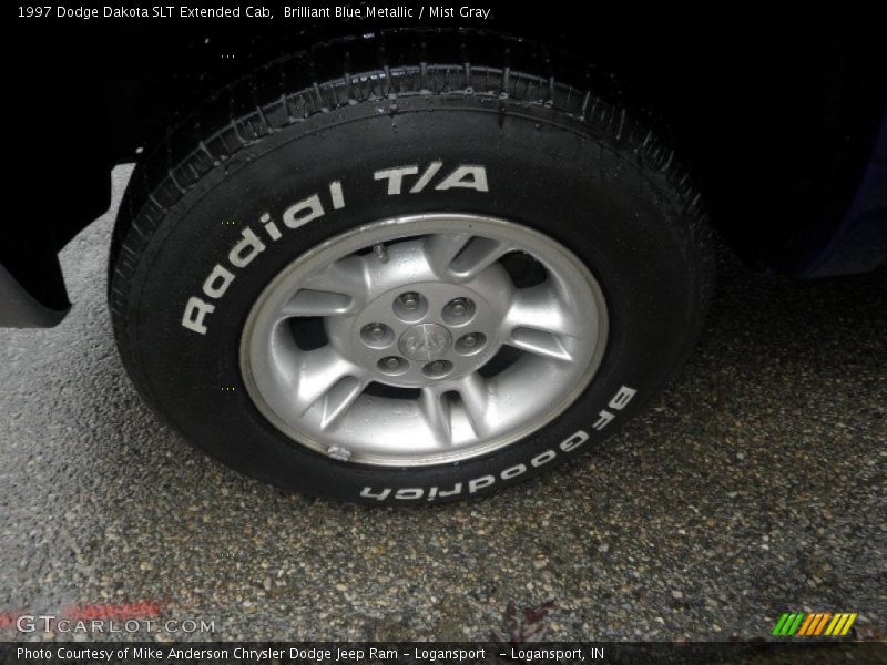 Brilliant Blue Metallic / Mist Gray 1997 Dodge Dakota SLT Extended Cab
