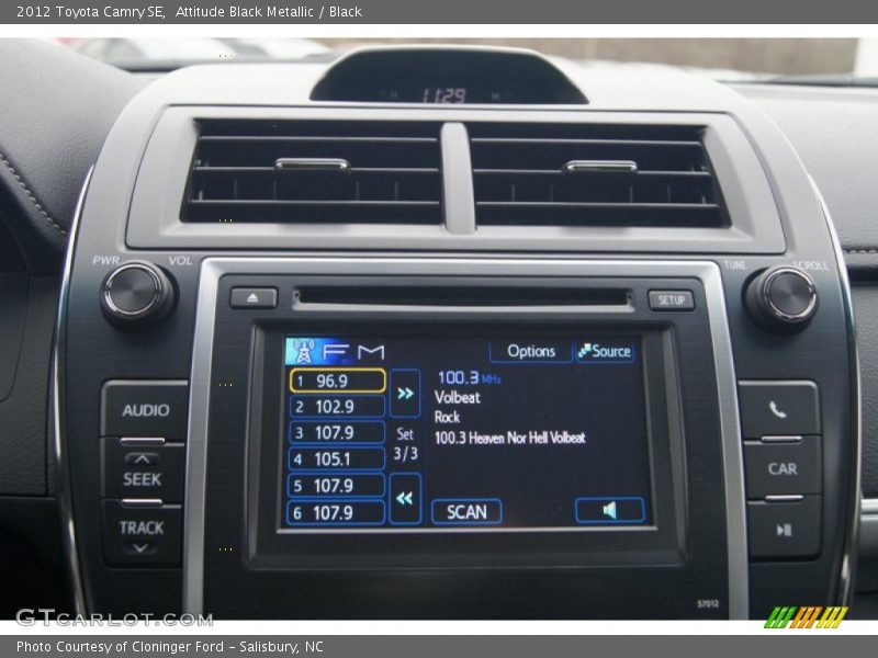 Attitude Black Metallic / Black 2012 Toyota Camry SE