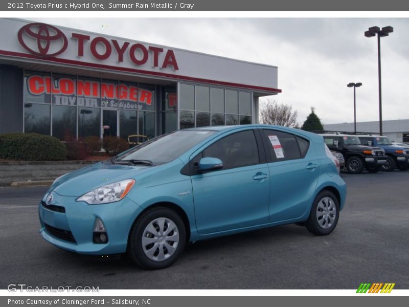 Summer Rain Metallic / Gray 2012 Toyota Prius c Hybrid One
