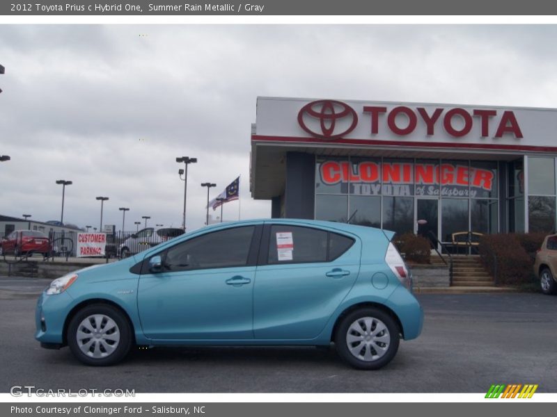 Summer Rain Metallic / Gray 2012 Toyota Prius c Hybrid One