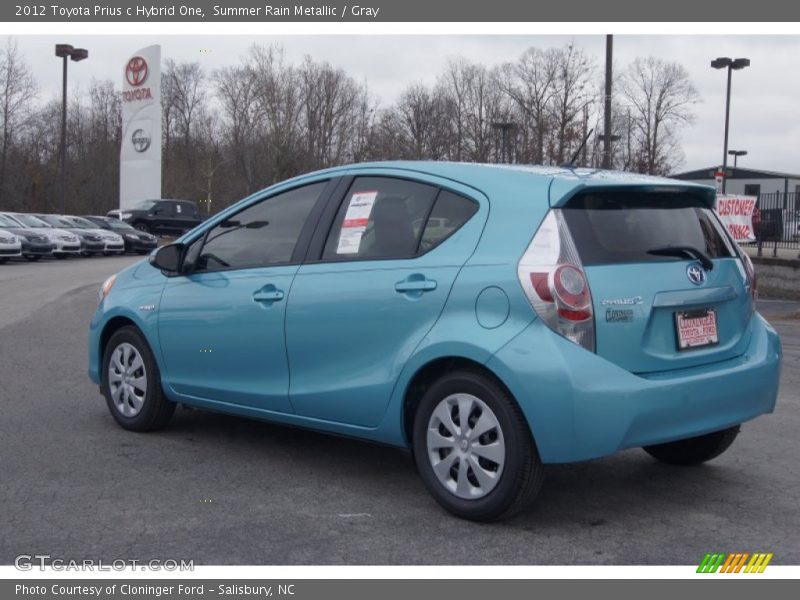 Summer Rain Metallic / Gray 2012 Toyota Prius c Hybrid One