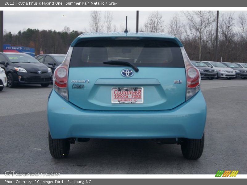 Summer Rain Metallic / Gray 2012 Toyota Prius c Hybrid One