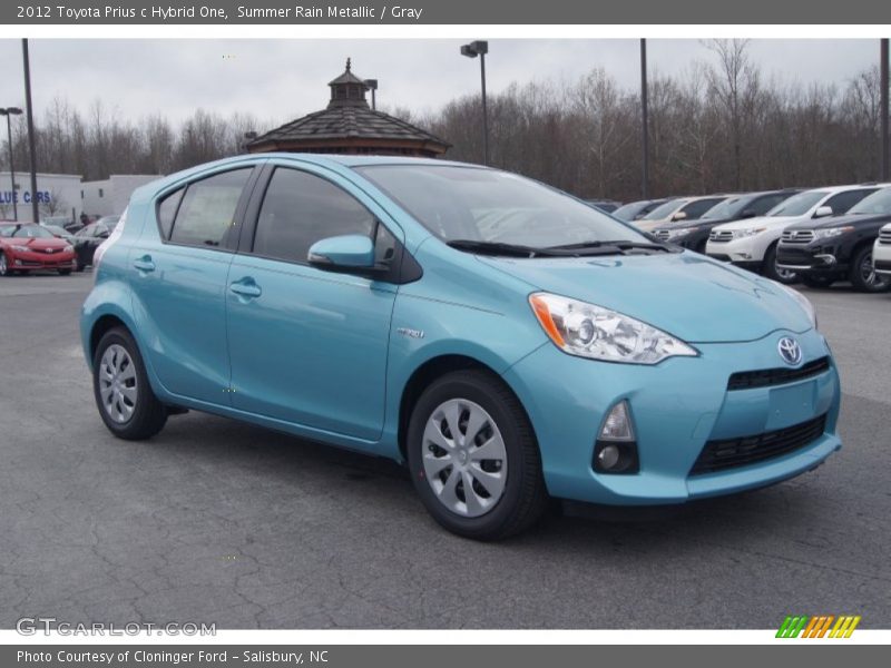 Summer Rain Metallic / Gray 2012 Toyota Prius c Hybrid One