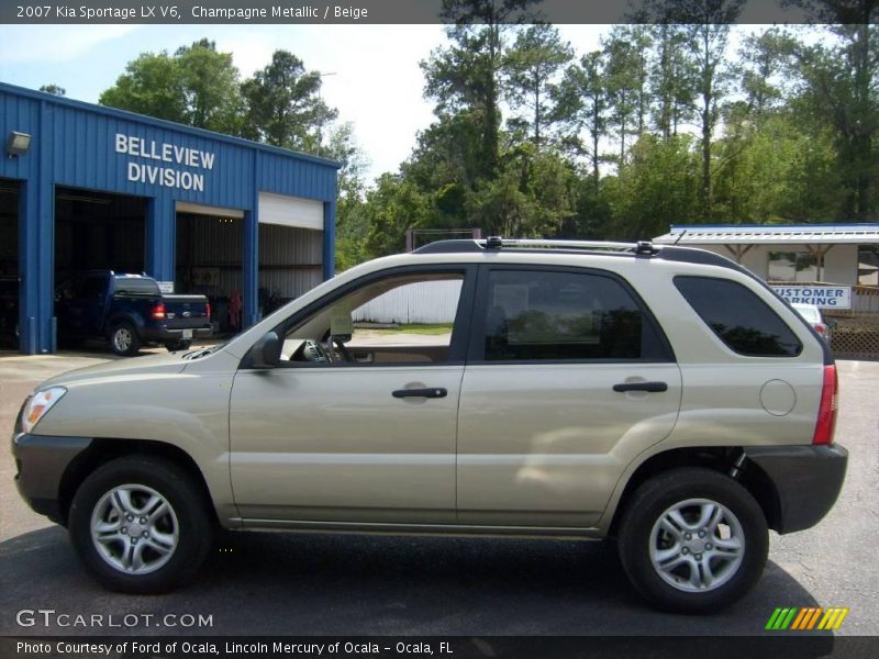 Champagne Metallic / Beige 2007 Kia Sportage LX V6