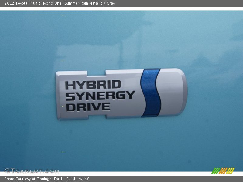 Summer Rain Metallic / Gray 2012 Toyota Prius c Hybrid One