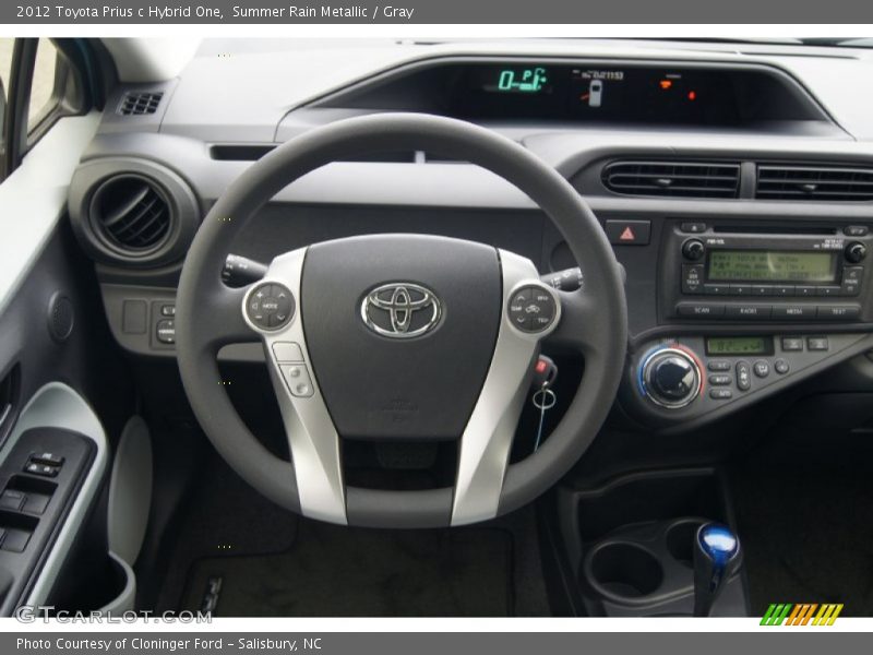 Summer Rain Metallic / Gray 2012 Toyota Prius c Hybrid One