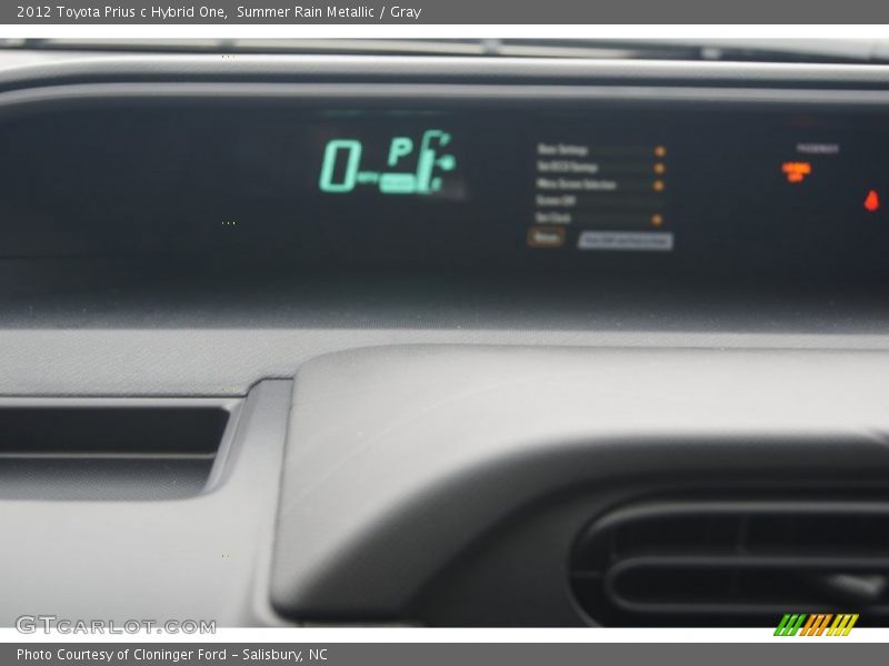 Summer Rain Metallic / Gray 2012 Toyota Prius c Hybrid One