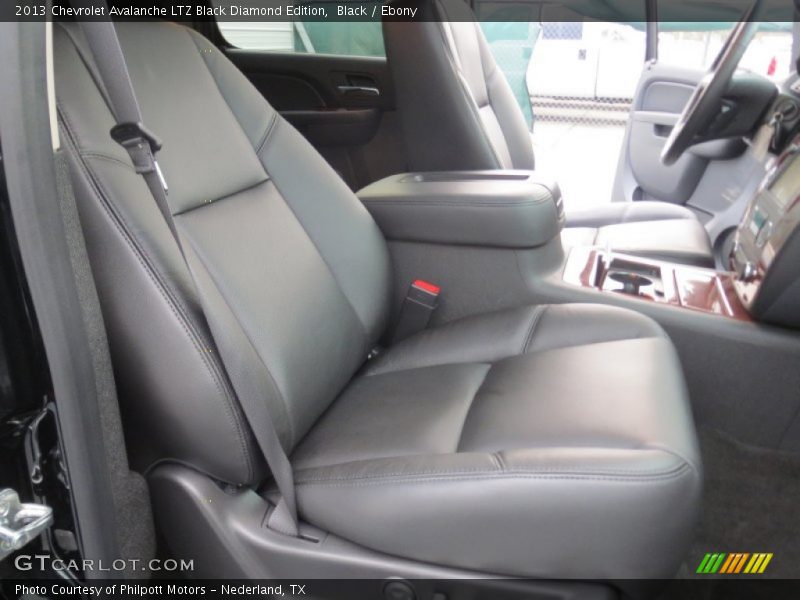 Front Seat of 2013 Avalanche LTZ Black Diamond Edition