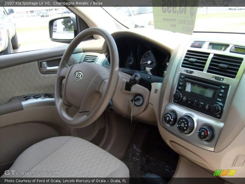 Champagne Metallic / Beige 2007 Kia Sportage LX V6
