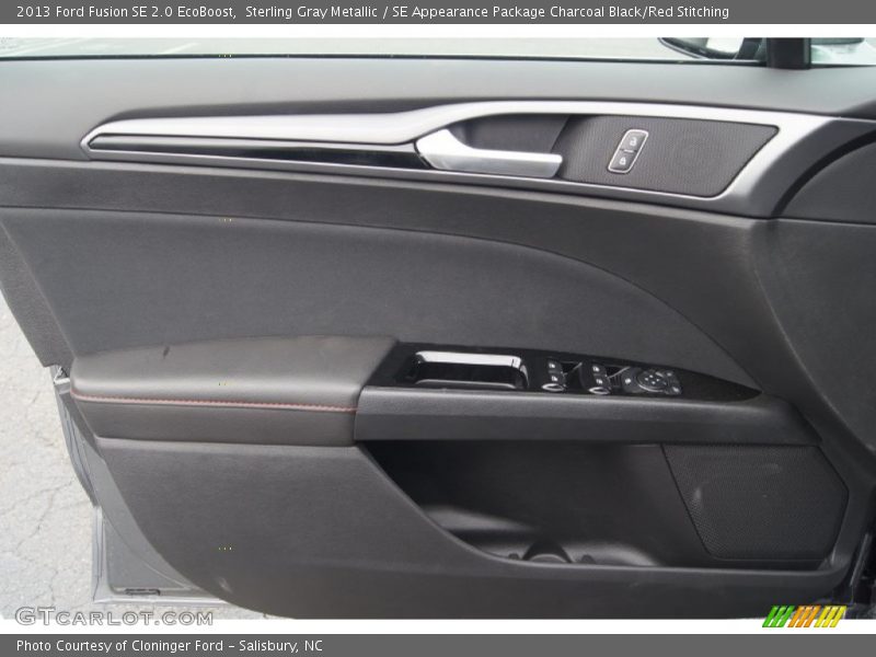 Sterling Gray Metallic / SE Appearance Package Charcoal Black/Red Stitching 2013 Ford Fusion SE 2.0 EcoBoost