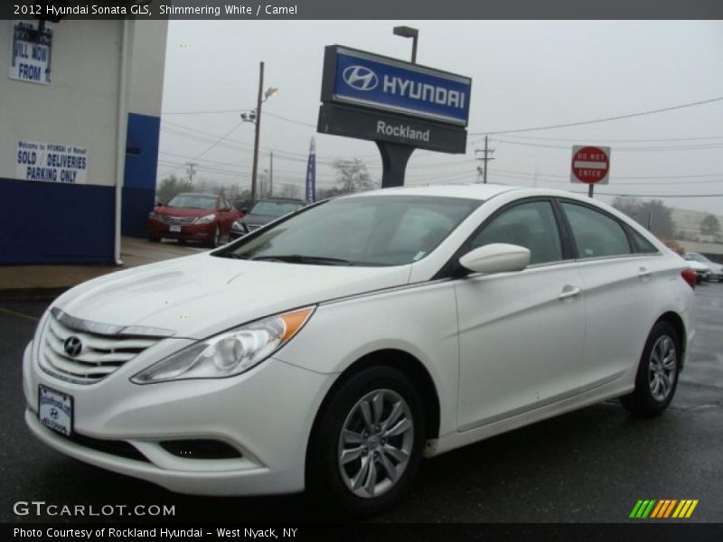 Shimmering White / Camel 2012 Hyundai Sonata GLS