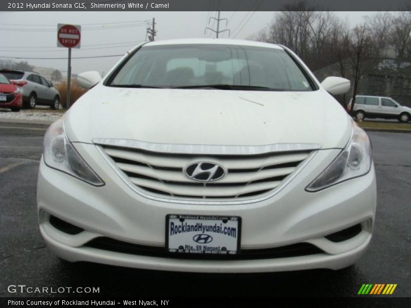 Shimmering White / Camel 2012 Hyundai Sonata GLS