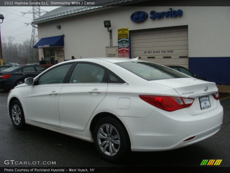 Shimmering White / Camel 2012 Hyundai Sonata GLS