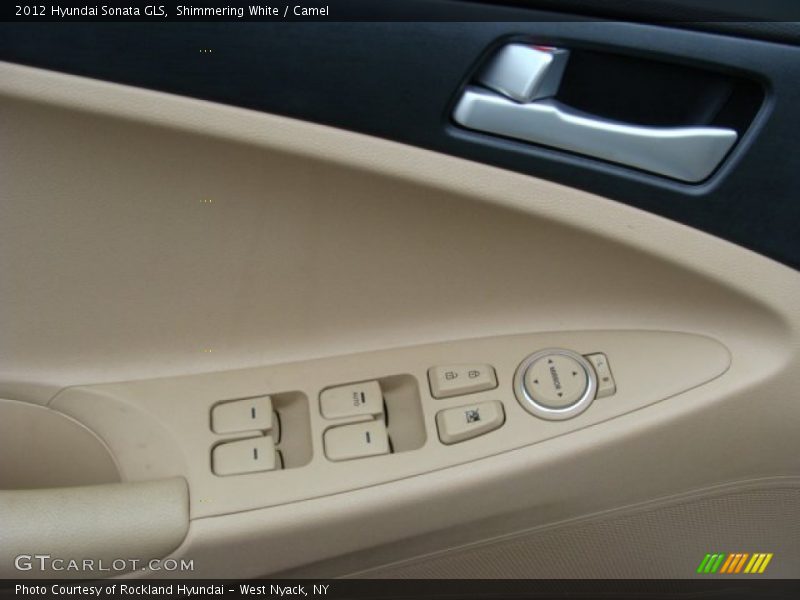 Shimmering White / Camel 2012 Hyundai Sonata GLS
