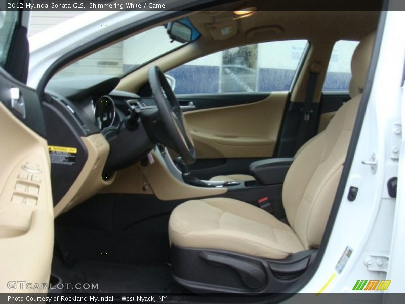 Shimmering White / Camel 2012 Hyundai Sonata GLS