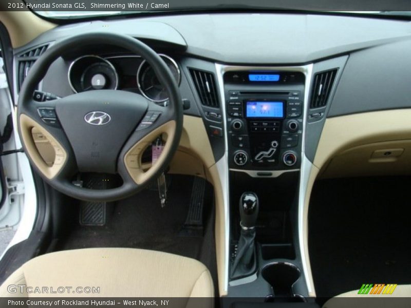 Shimmering White / Camel 2012 Hyundai Sonata GLS