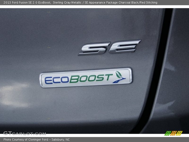 Sterling Gray Metallic / SE Appearance Package Charcoal Black/Red Stitching 2013 Ford Fusion SE 2.0 EcoBoost