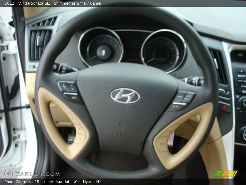 Shimmering White / Camel 2012 Hyundai Sonata GLS