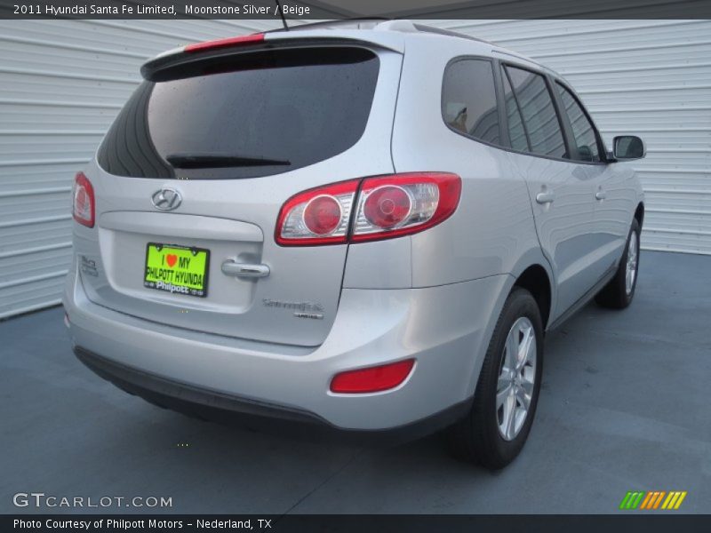 Moonstone Silver / Beige 2011 Hyundai Santa Fe Limited