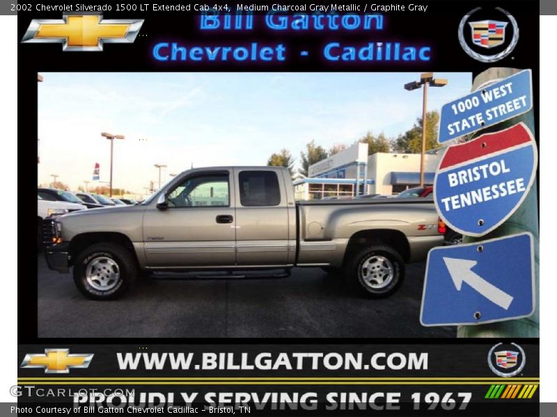 Medium Charcoal Gray Metallic / Graphite Gray 2002 Chevrolet Silverado 1500 LT Extended Cab 4x4