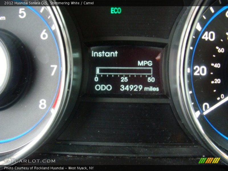 Shimmering White / Camel 2012 Hyundai Sonata GLS