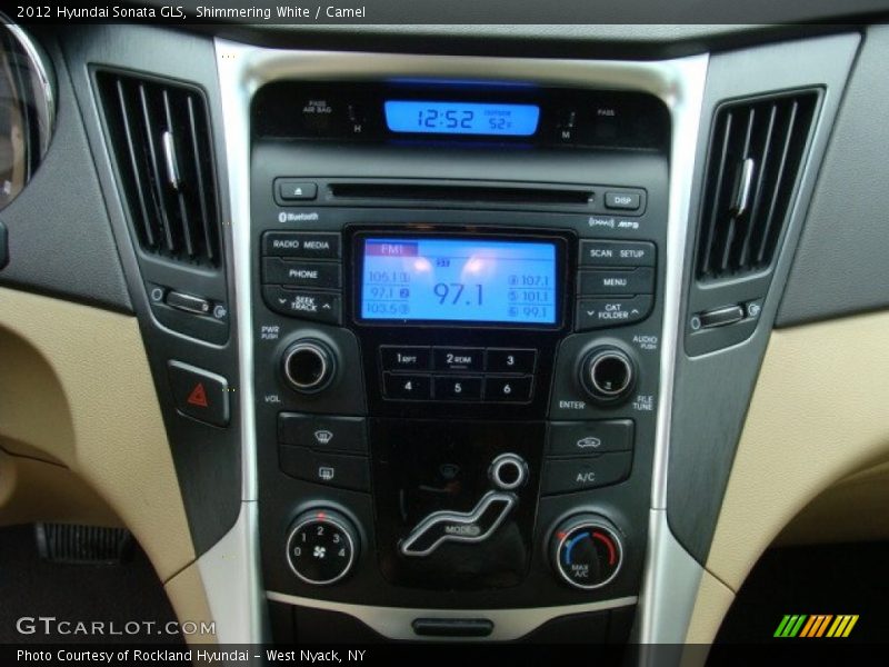 Shimmering White / Camel 2012 Hyundai Sonata GLS