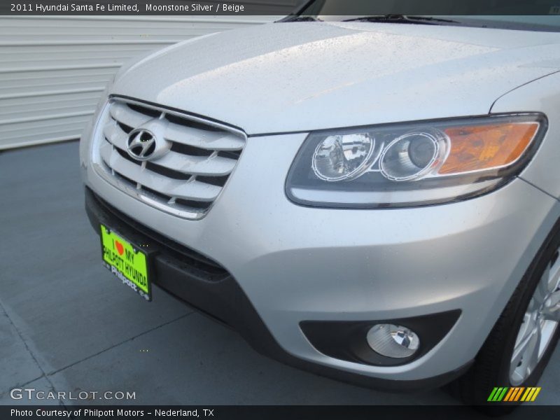 Moonstone Silver / Beige 2011 Hyundai Santa Fe Limited