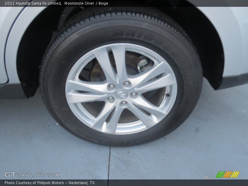 Moonstone Silver / Beige 2011 Hyundai Santa Fe Limited